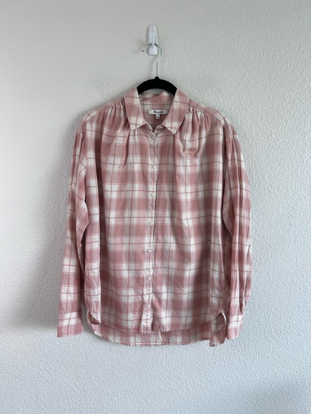 Madewell Women's Central Long Sleeve Button Down Shirt in Danville Plaid‎